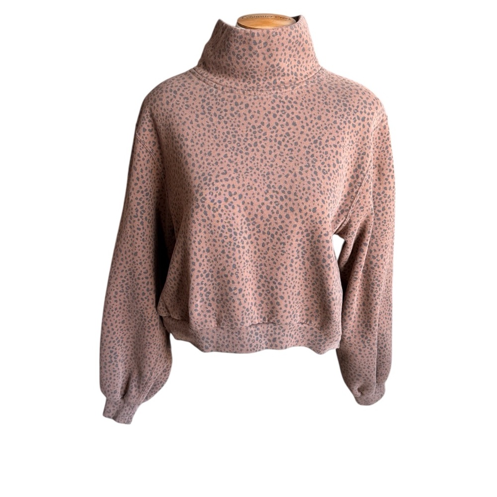 Abercrombie & Fitch Pink Patterned Turtleneck Top